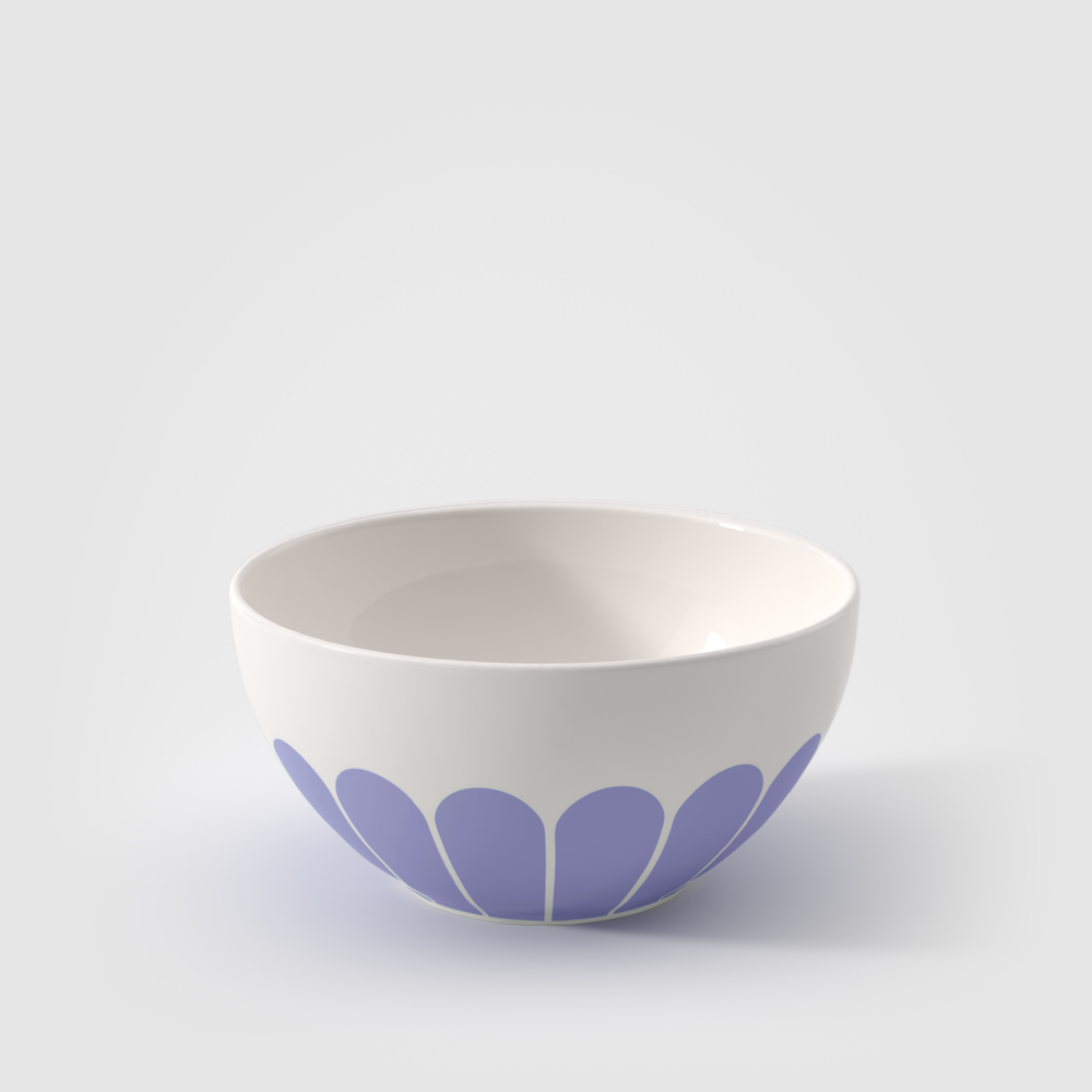 Fleur Cereal bowl - Blue, 14.6 oz, Premium Porcelain