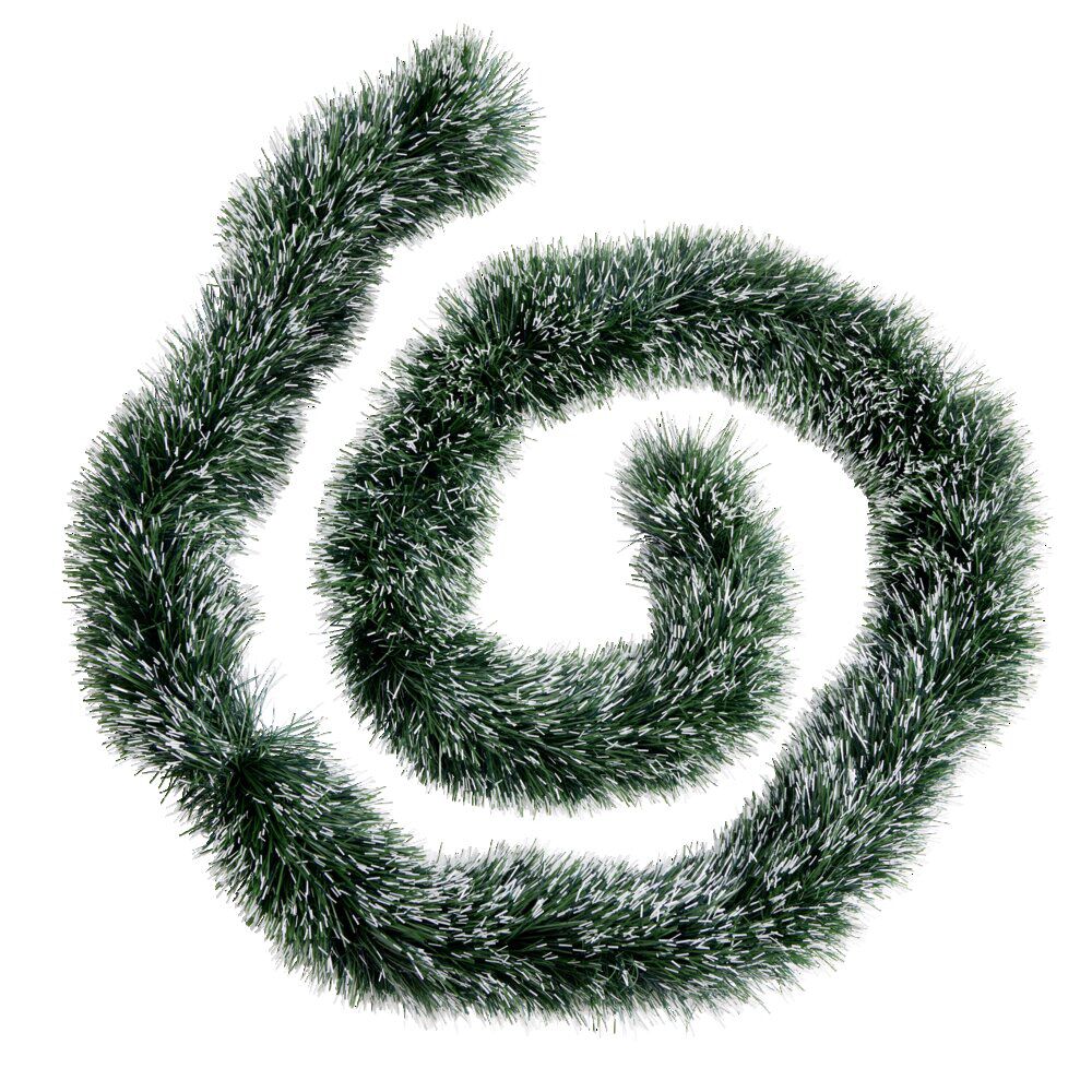 Guirlande de No&euml;l artificielle verte épaisse effet neige Ø15xL270cm