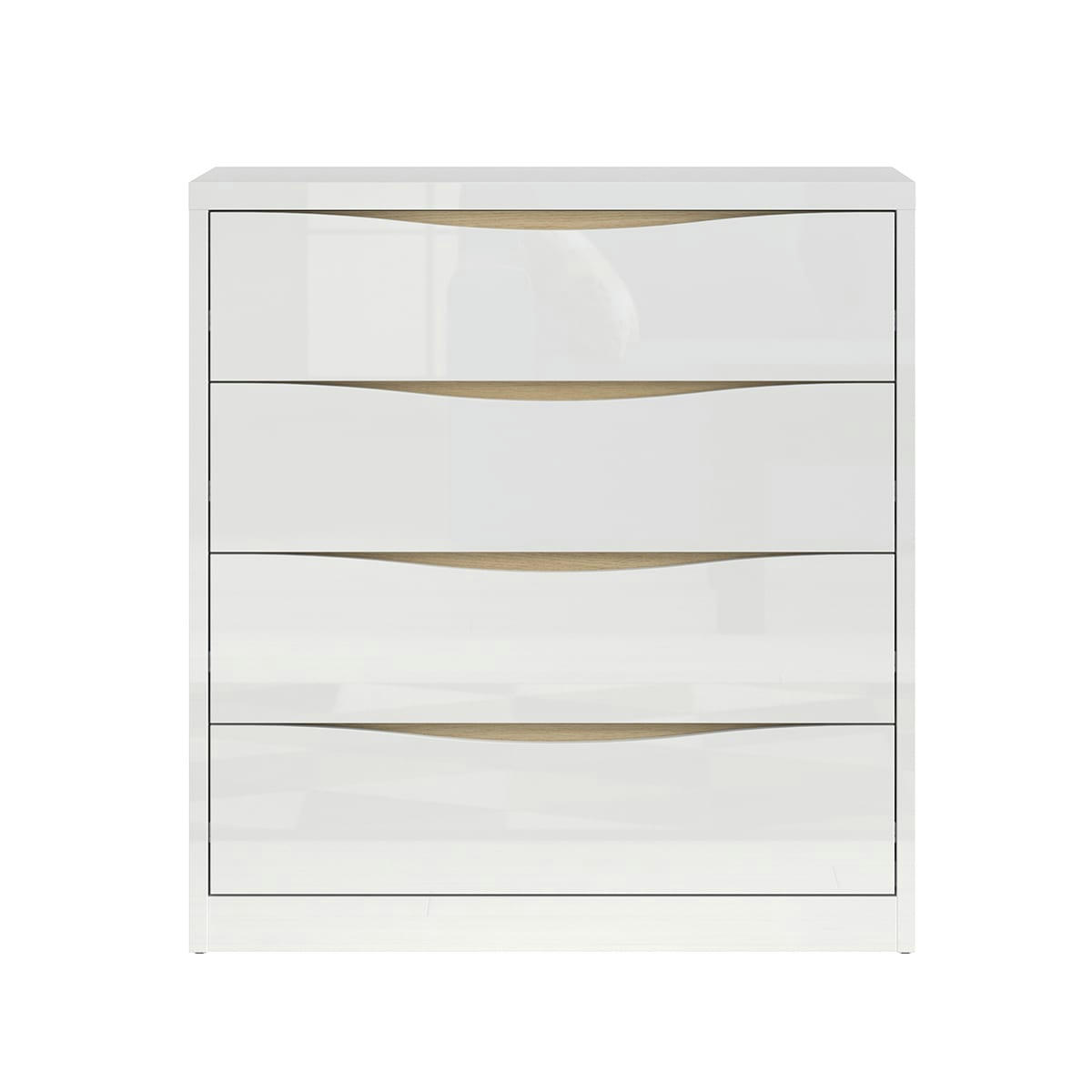 - Commode 4 tiroirs et 1 tiroir à bijoux salome blanc