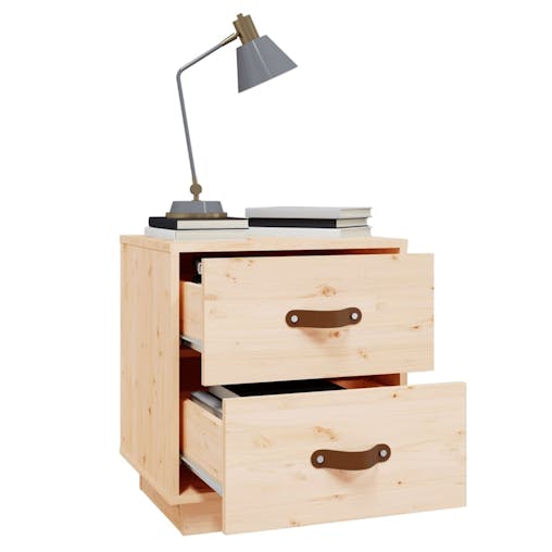 NNEVL Bedside Cabinets 2 pcs 40x34x45 cm Solid Wood Pine