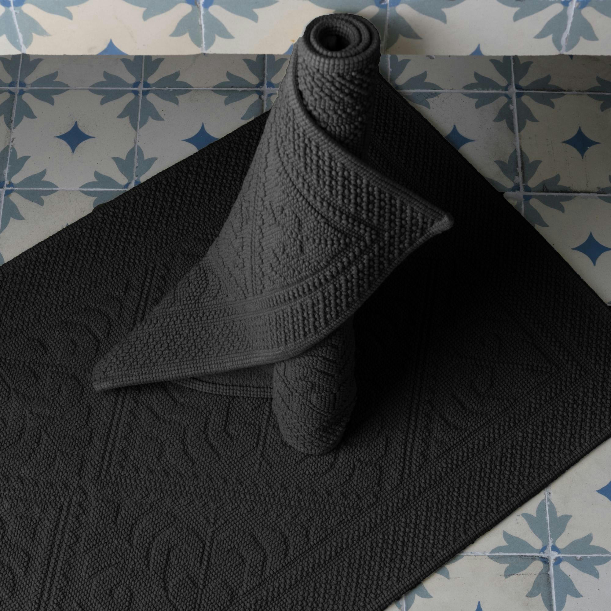 ENZO - Tapis de Bain  en coton carbone 70 x 140