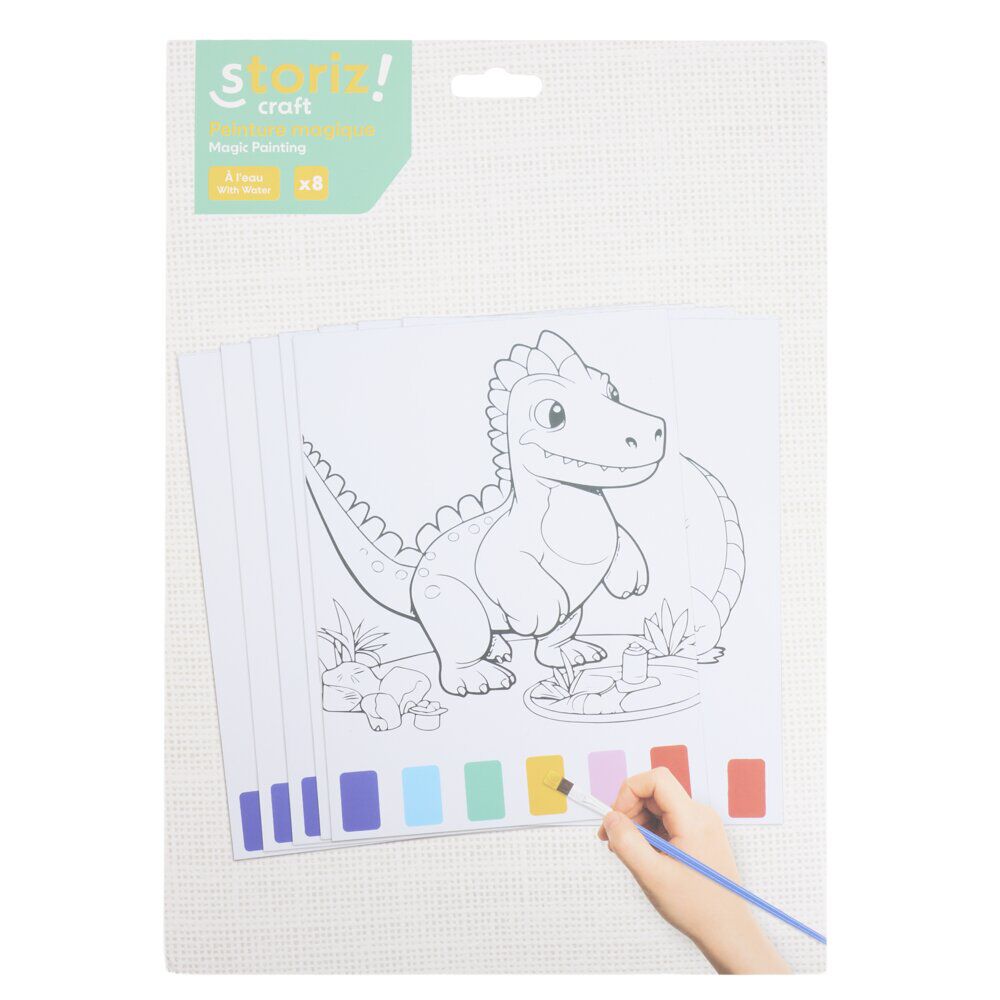 Cahier de coloriage 24 pages avec peinture à l'eau (2 modèles)