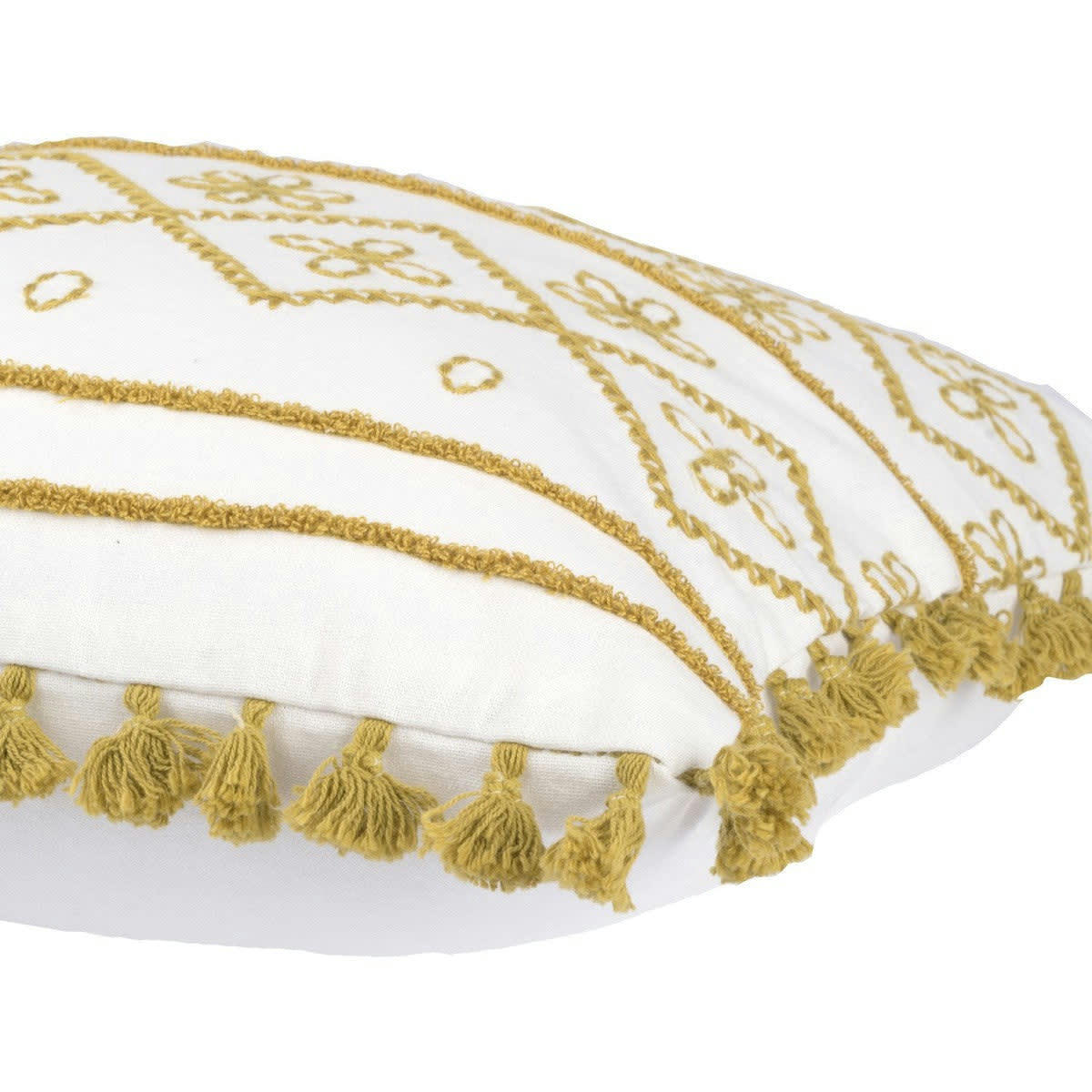 TANGER - Housse de coussin coton  50x50 jaune zeste