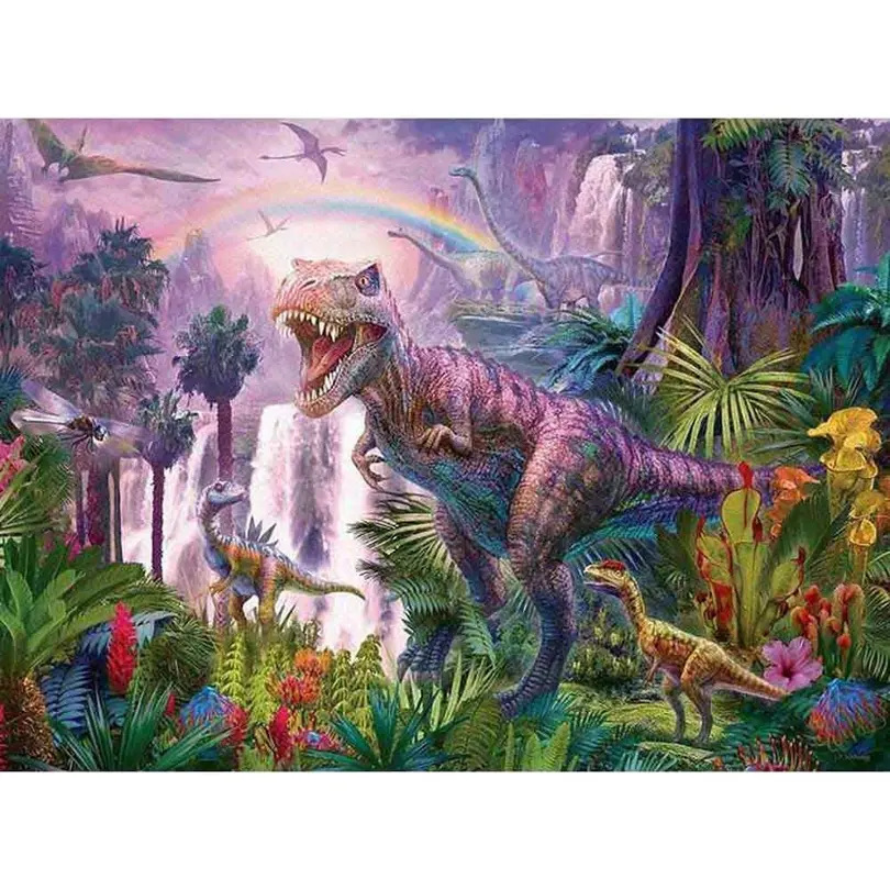 Puzzle 200-teilig Dinosaurierland