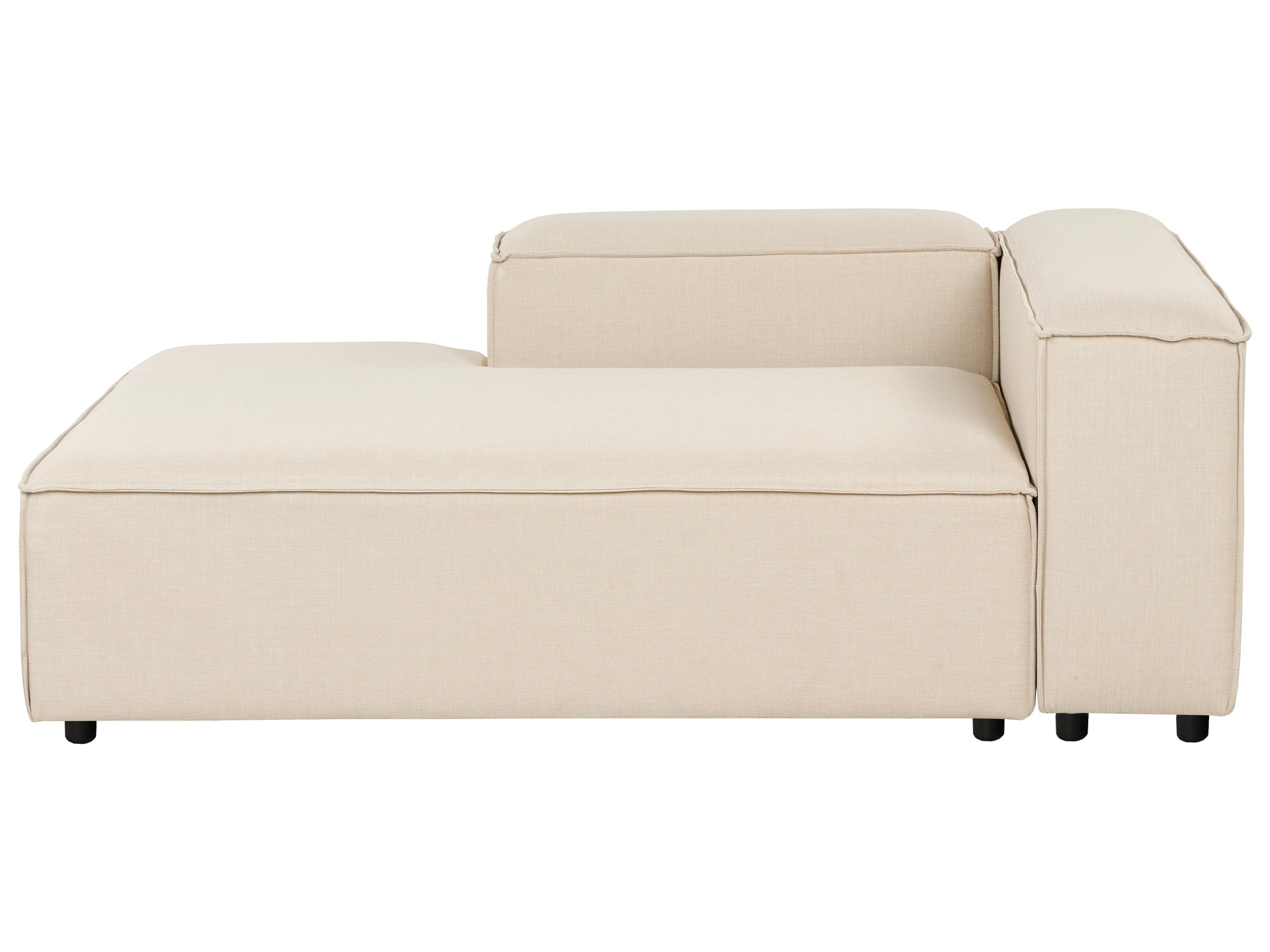 Right-Hand Chaise Longue ARDAL Fabric Beige