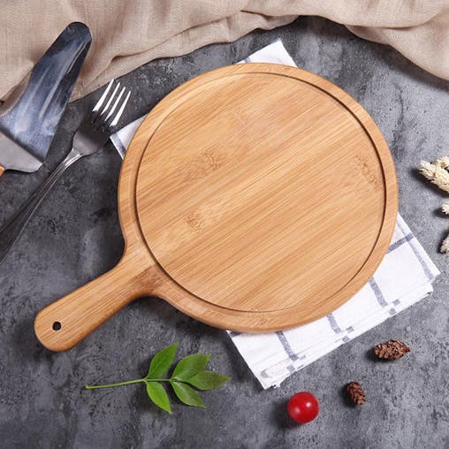 SOGA 2X Premium Blonde Wooden Serving Tray Paddle with Handle 11 inch