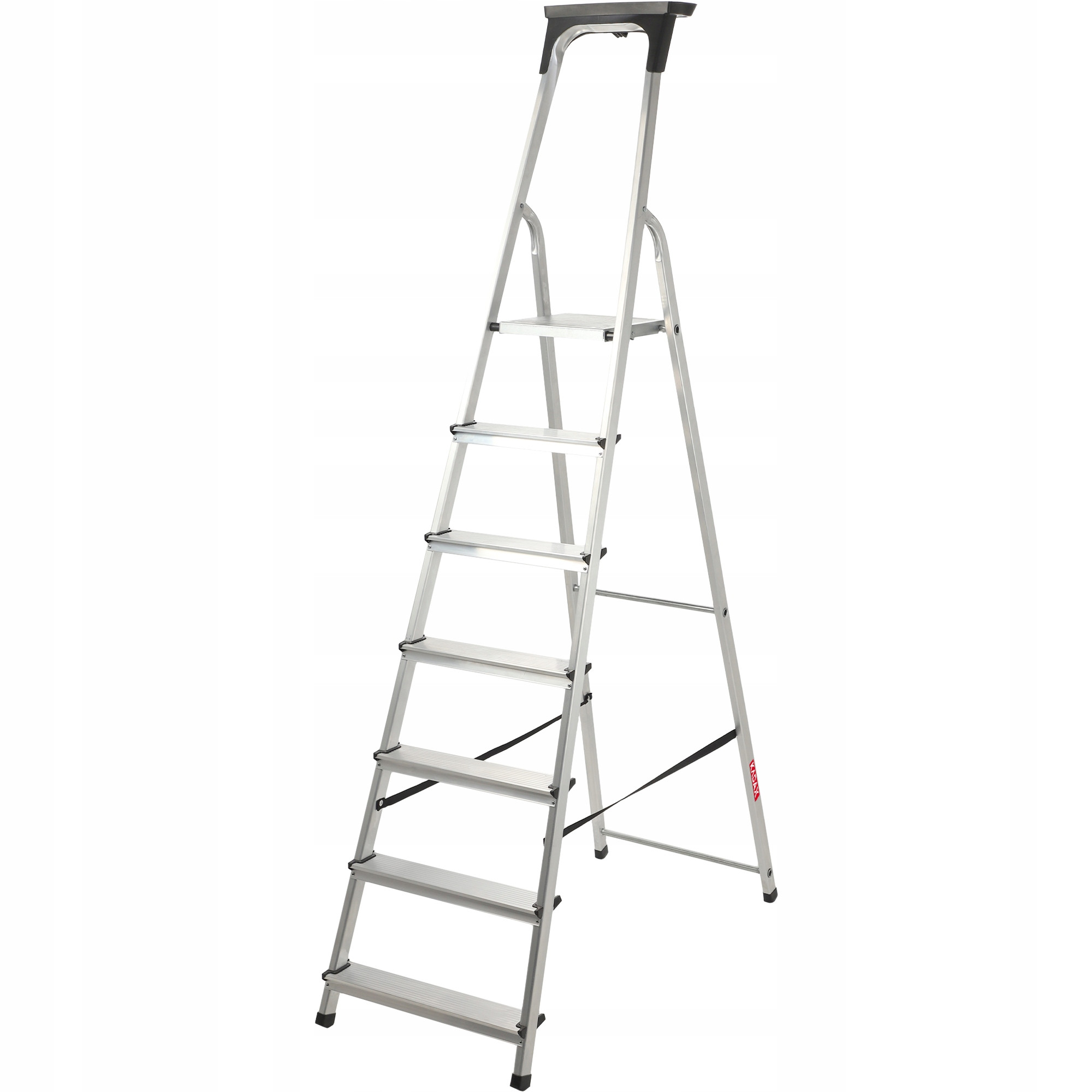 Kadax Drabina Aluminiowa Domowa 7 Stopniowa   Hak