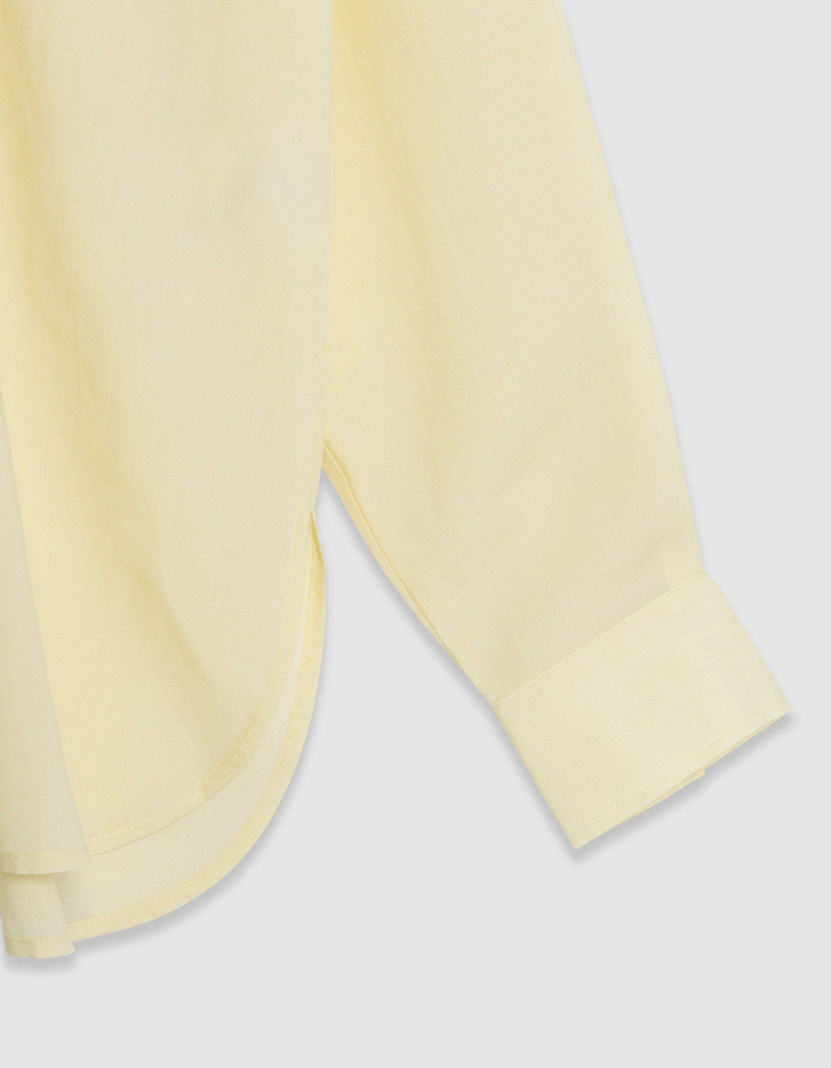 Chemise manches longues loose jaune Lyocell® Femme