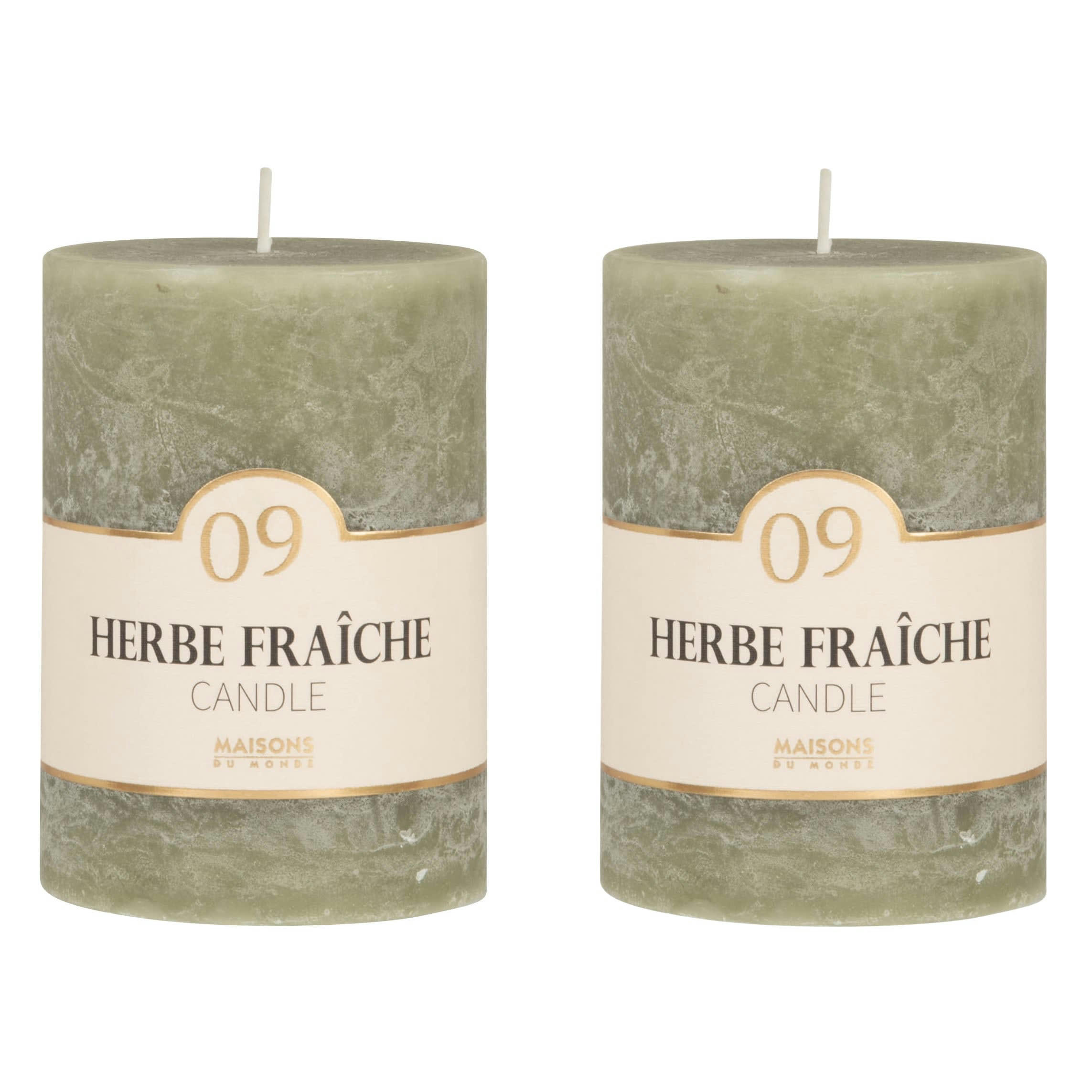 COLORAMA - Bougie parfumée verte H10, 330g