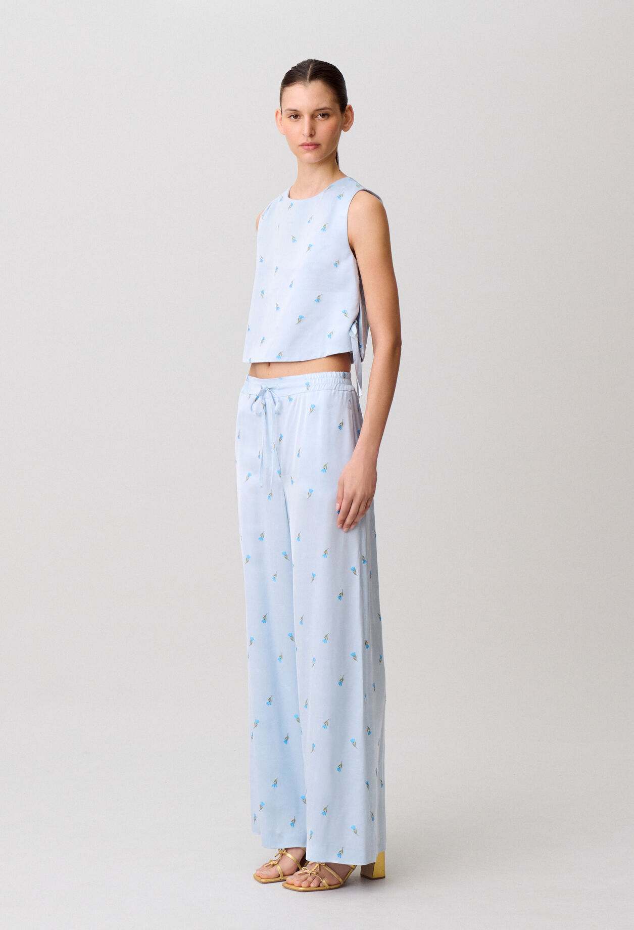 Pantalon léger satin