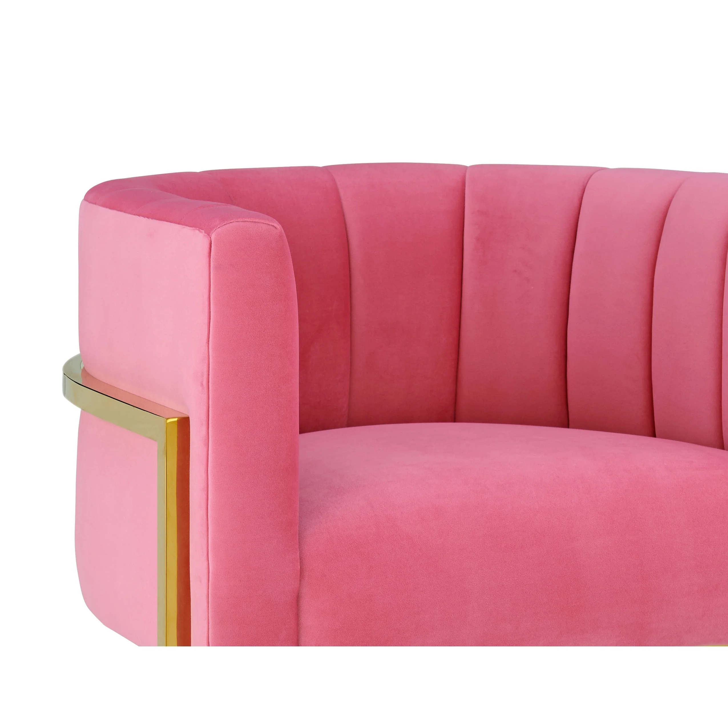 Magnolia Rose Pink Velvet Chair