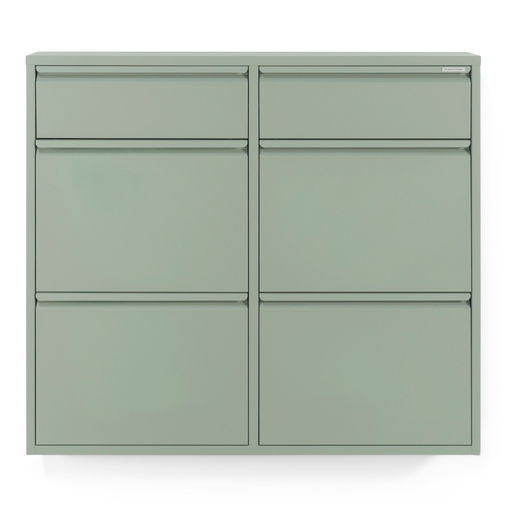 Spinder Design schoenenkast Billy 6 - Dusty Green - 8 paar schoenen