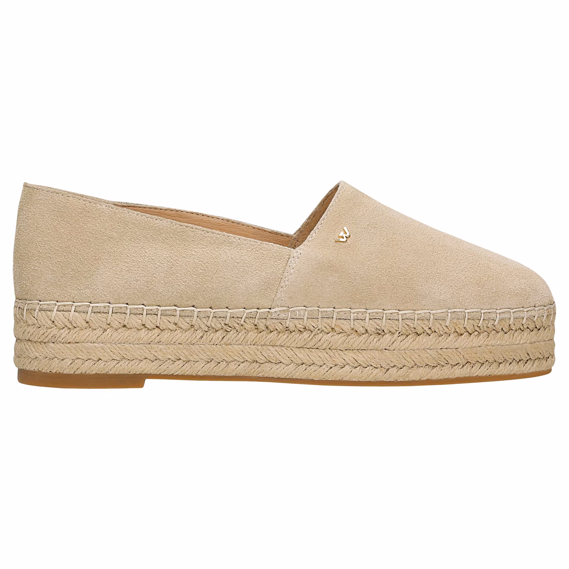 Beżowe espadryle damskie na platformie