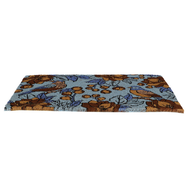 Wycieraczka z włókna kokosowego kolorowa 75x45 cm kwiaty i ptaki