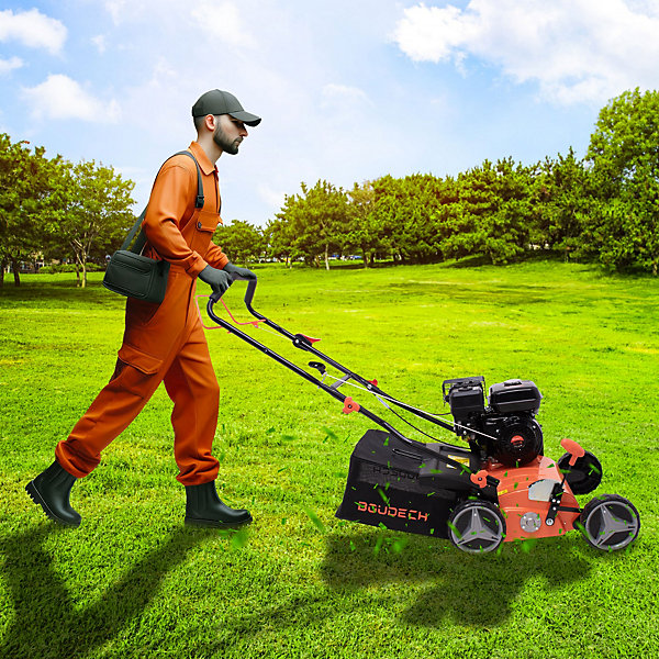 Arias 196 - 2-in-1 196cc 4Hp Multipurpose Petrol Aerator with Blades and Claws Cut 42 cm 6 Depth Levels