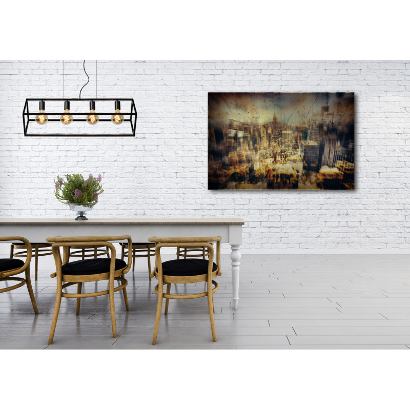 Suspension Fabian noire E27 4 x 40 W LUCIDE