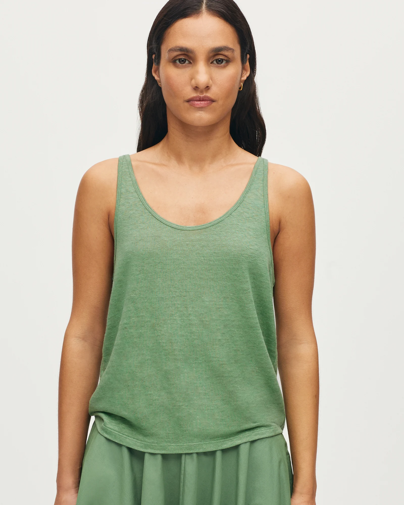 Débardeur à fines bretelles en lin