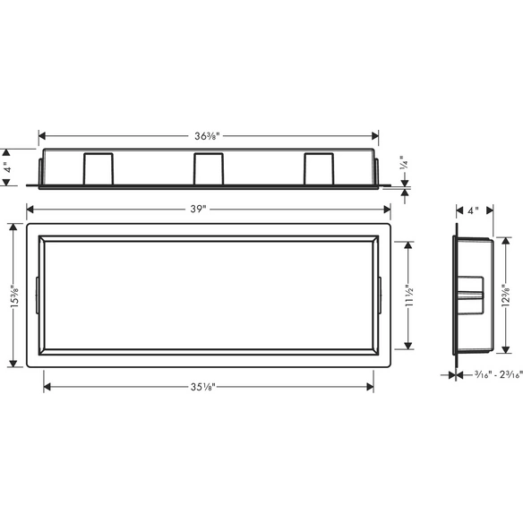 Wandbefestigung, »XtraStoris Original«, LxBxH: 300x900x100 mm, mattweiß