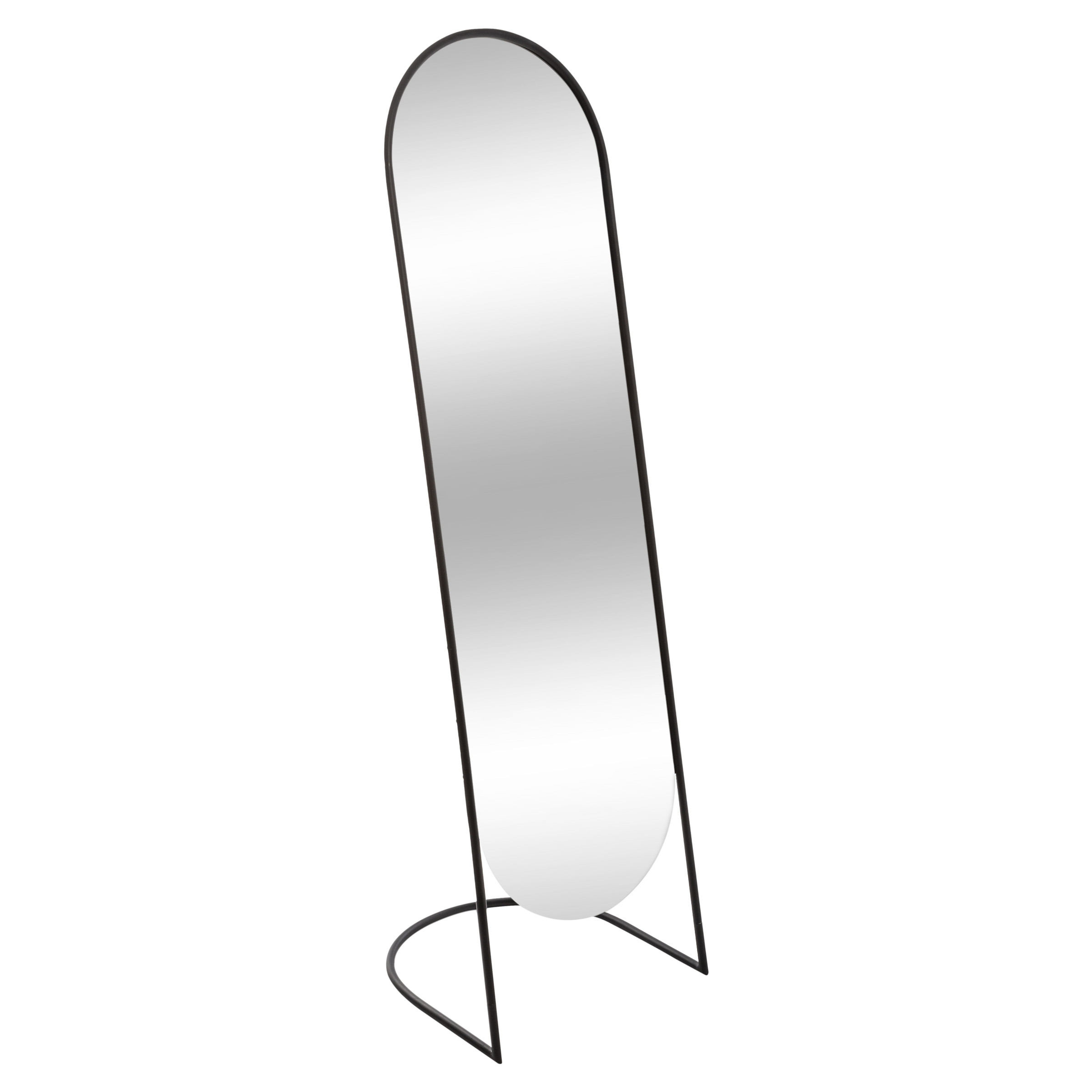 Duże lustro stojące w metalowej ramie JEF, 39,5 x 136 cm