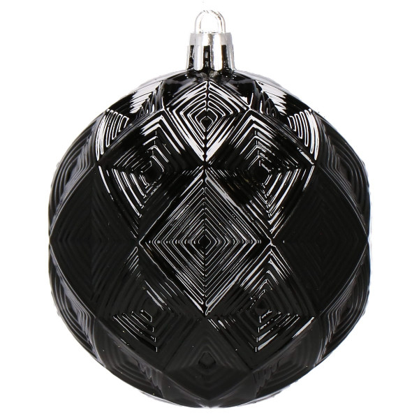 Bombki choinkowe 30 szt. czarny 8cm zestaw choinkowy