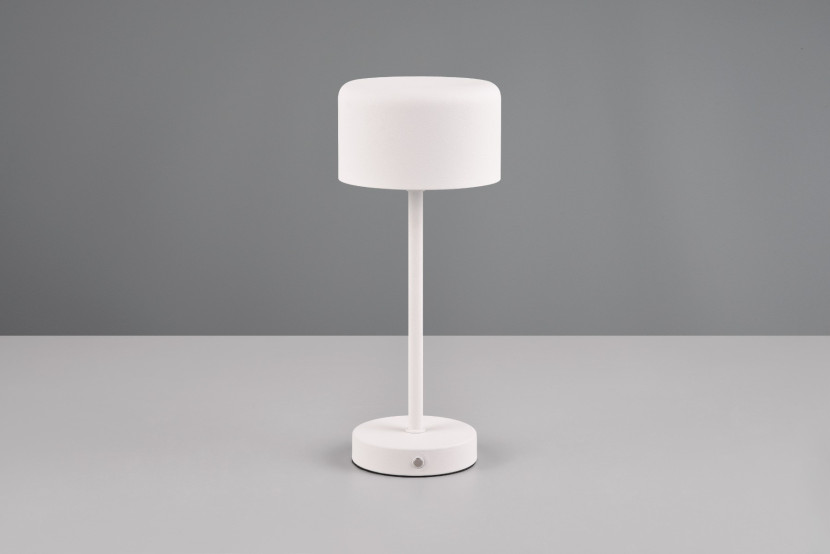 Lampa stołowa akumulatorowa Jeff biała LED 1.5W Ciepła biel wys:30cm RL