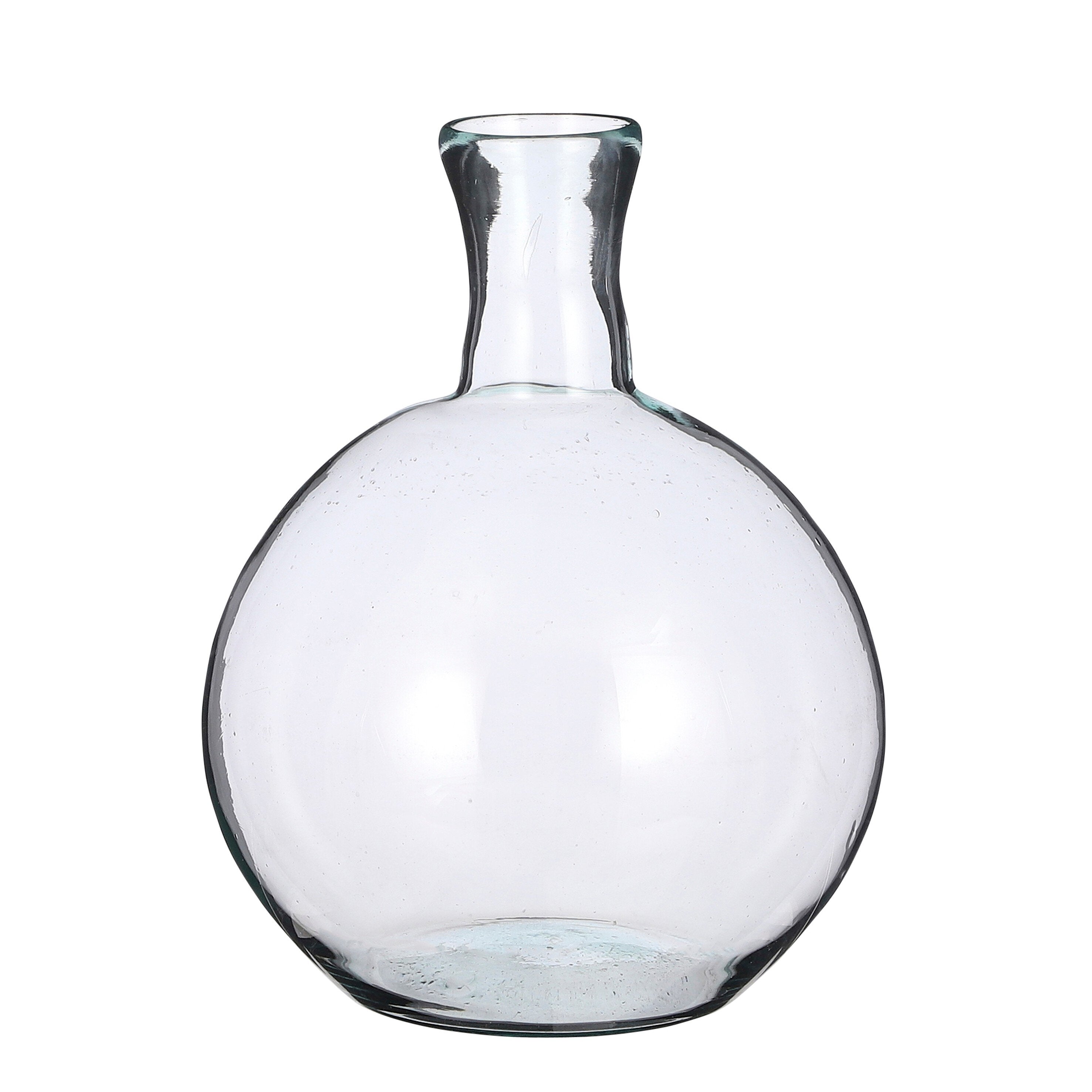 Mica Decorations Lilou Vaas - H31 x Ø22 cm - Gerecycled Glas - Transparant