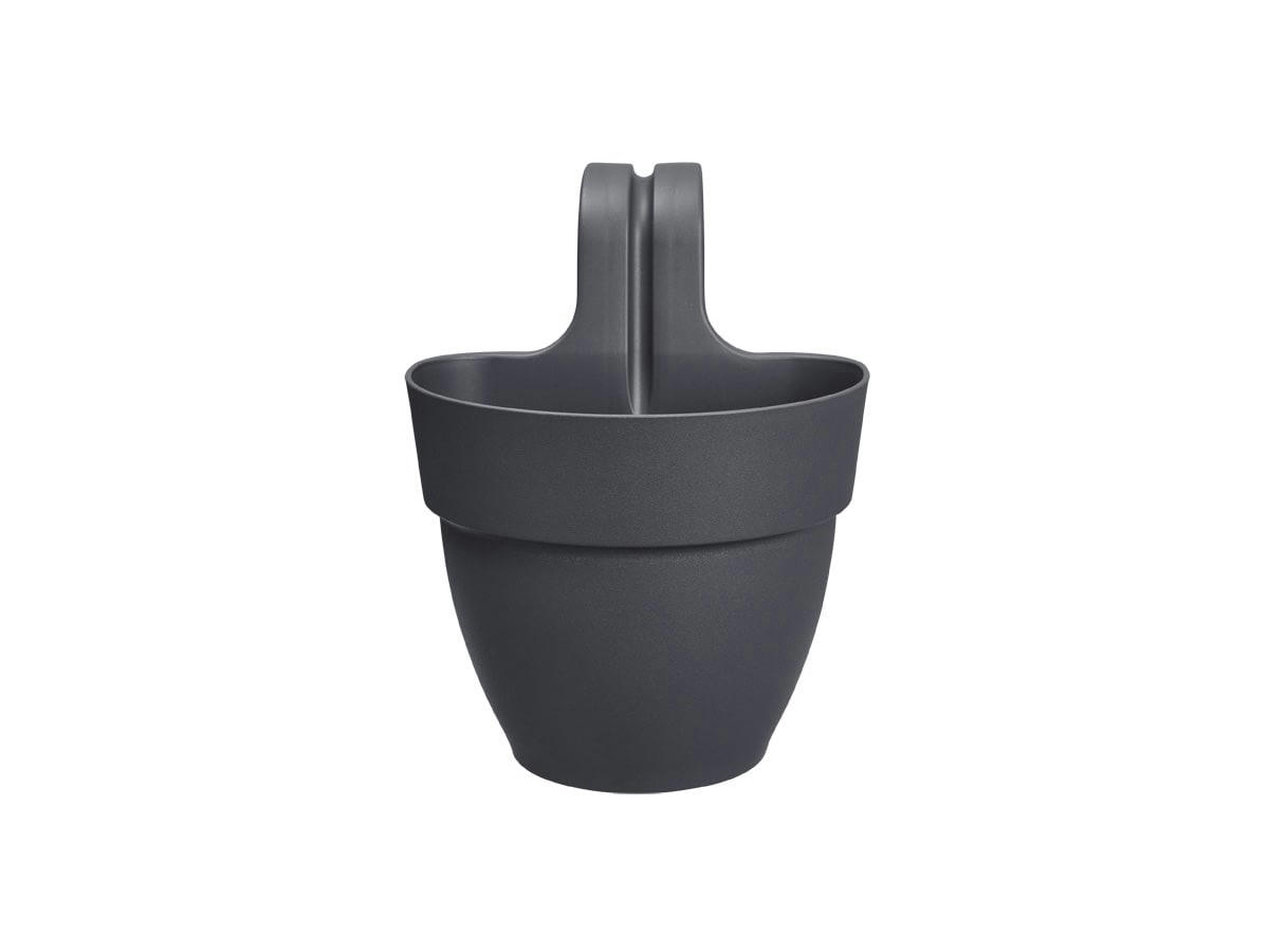 VIBIACAMPANA - Balconnière ronde 24x27 cm en polypropylène anthracite