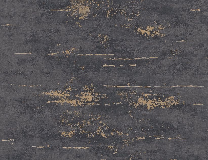 Vliestapete Schwarz Gold