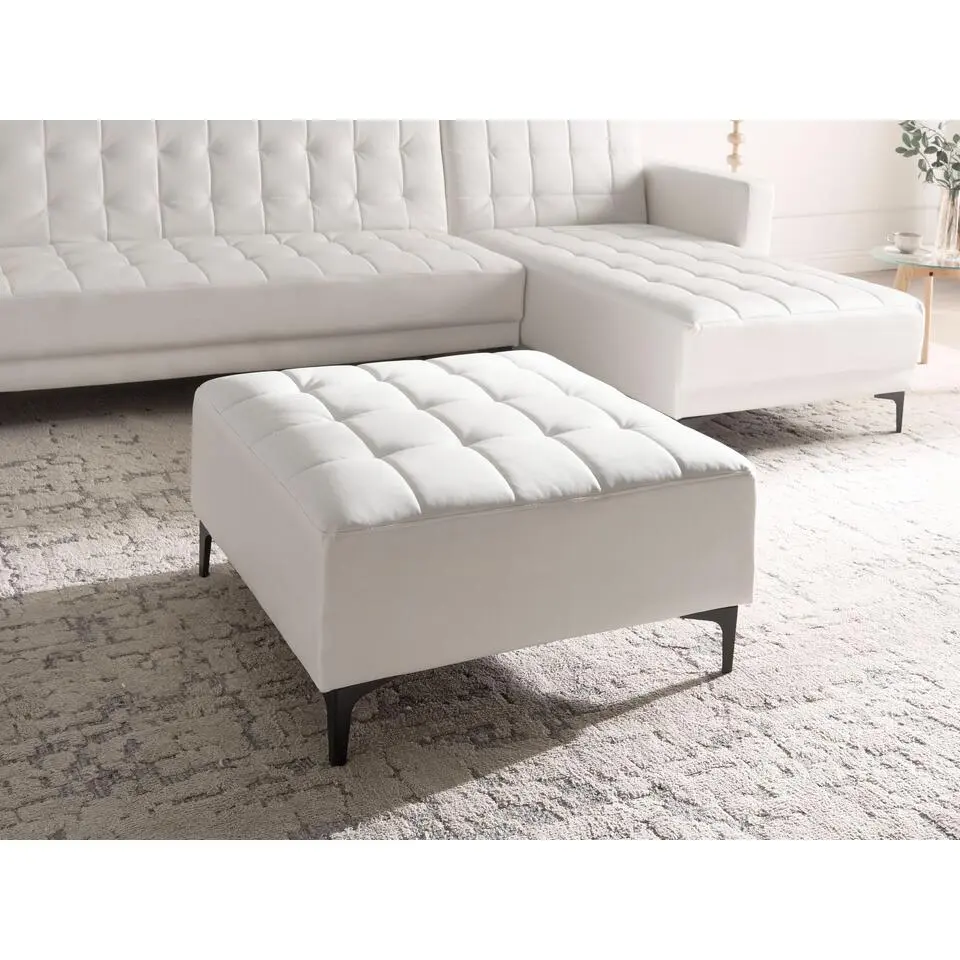 ABERDEEN - Ottomaan - Wit - Kunstleer