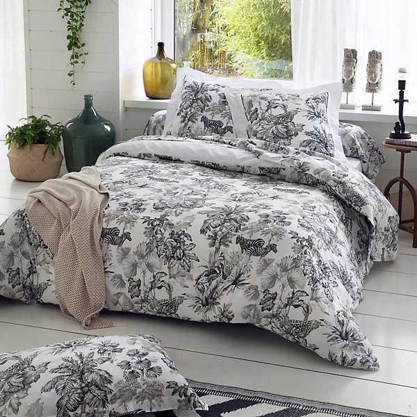 Housse de couette 140x200 cm satin de coton SAVANE blanc