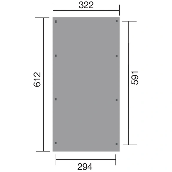 Einzelcarport »617«, Gr. 2, Flachdach, europäische Kiefer, kesseldruckimprägniert