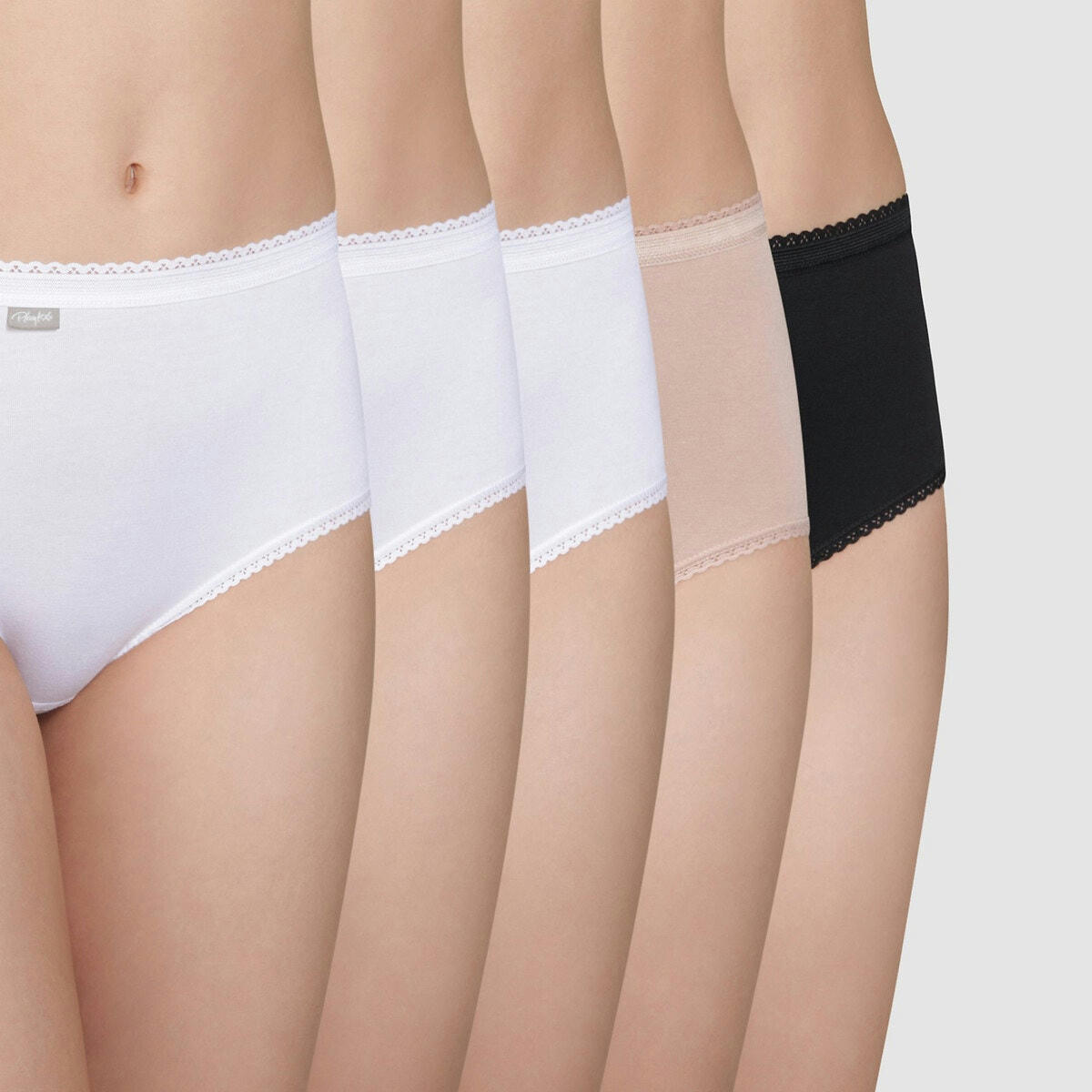 Lot de 5 slips midi assortis Cotton