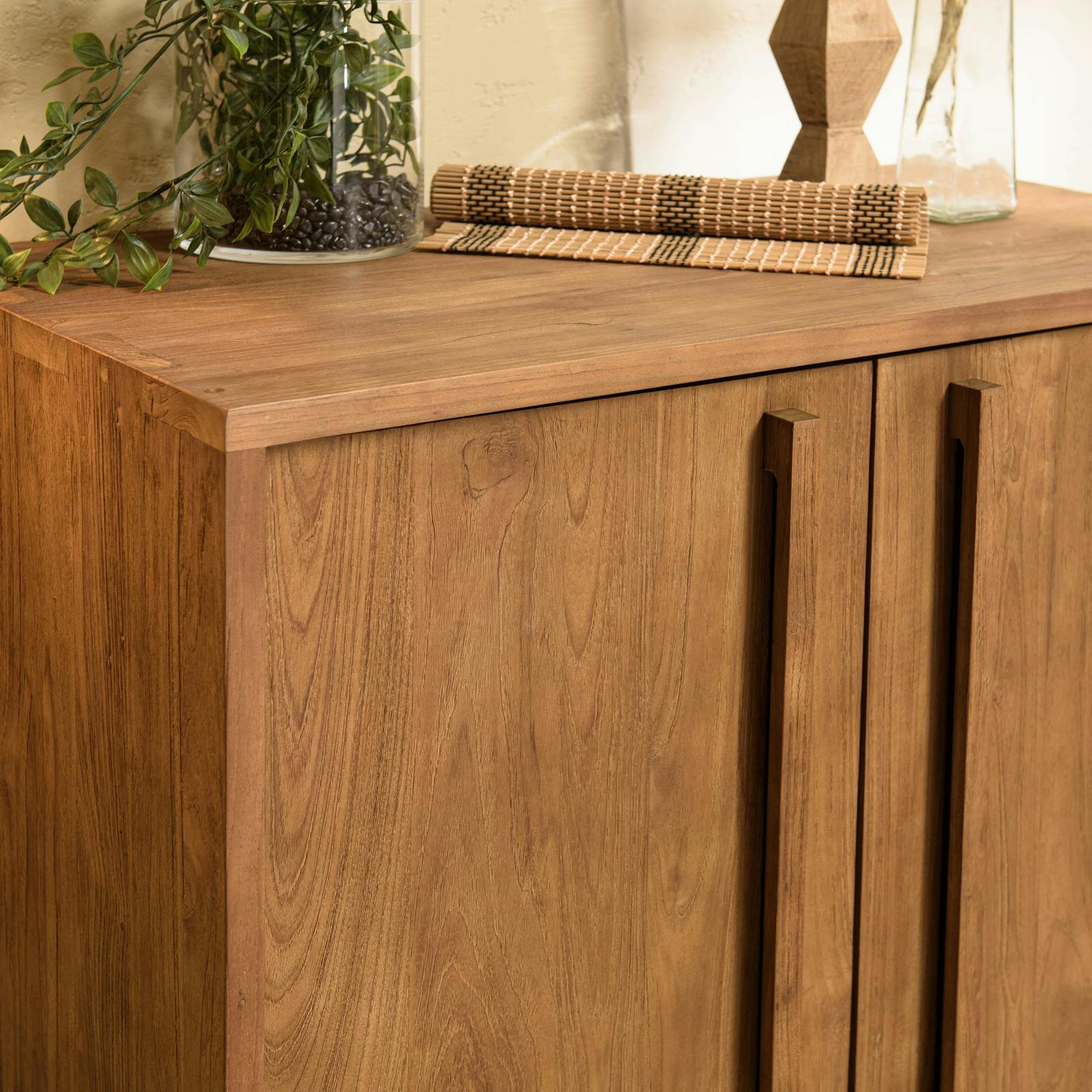 Petit buffet en teck recyclé 2 portes 84 cm SWING