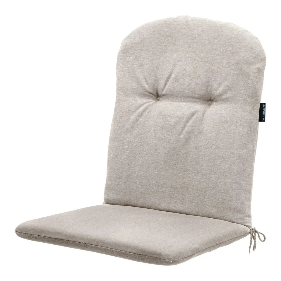 Madison - Kuipstoelkussen Hoge rug Panama - Beige - 96x45x3,5cm - Set van 4