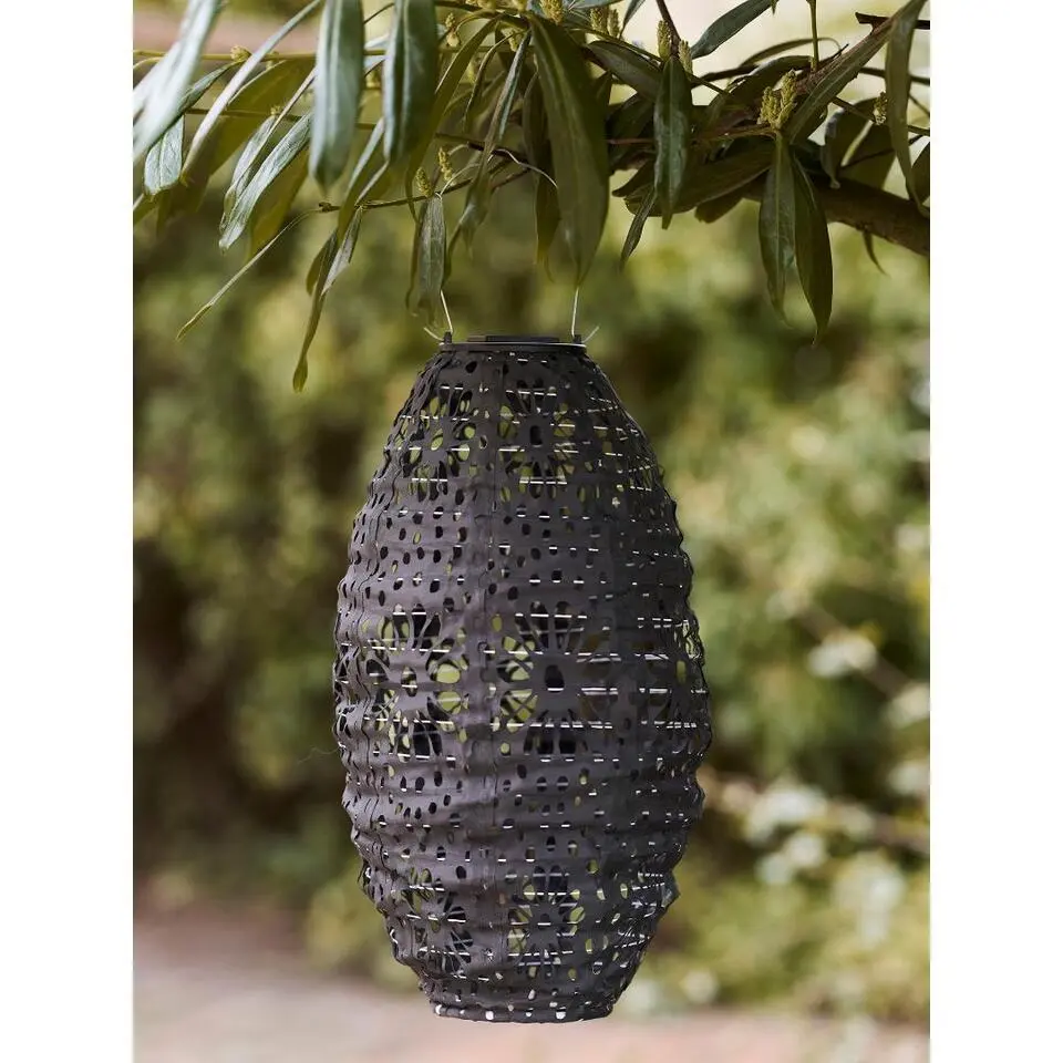 Hioshop Astrid lantaarn oplaadbaar grijs