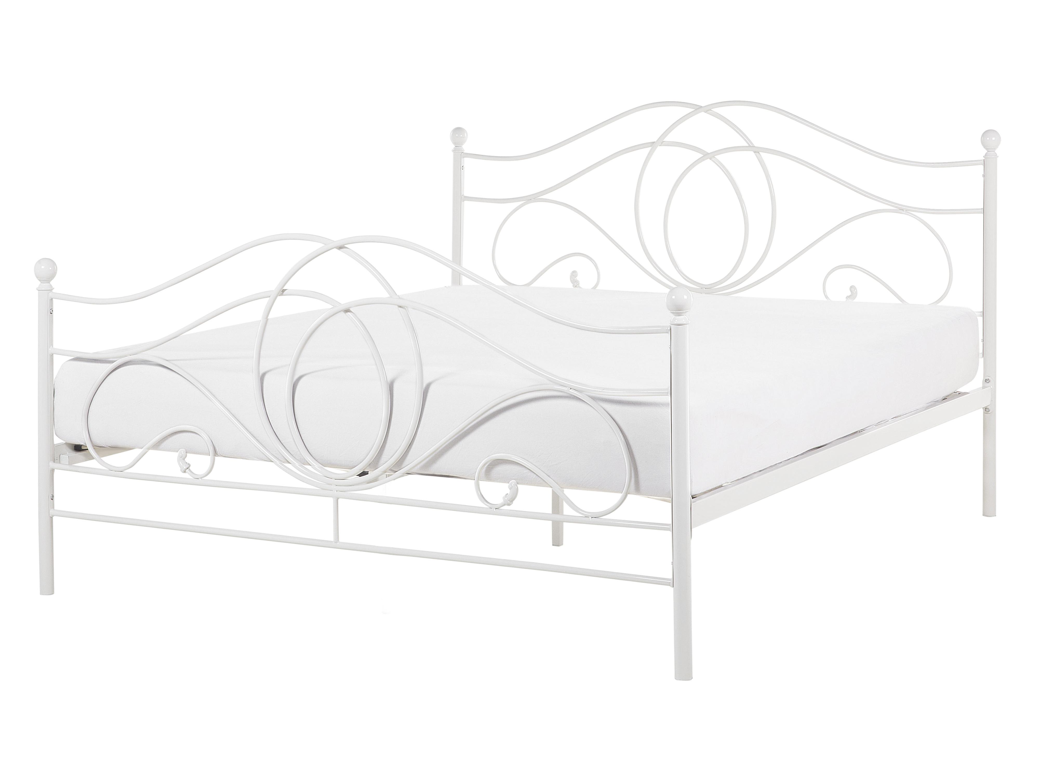 Bed Metal LYRA 160 x 200 cm (EU King Size) White