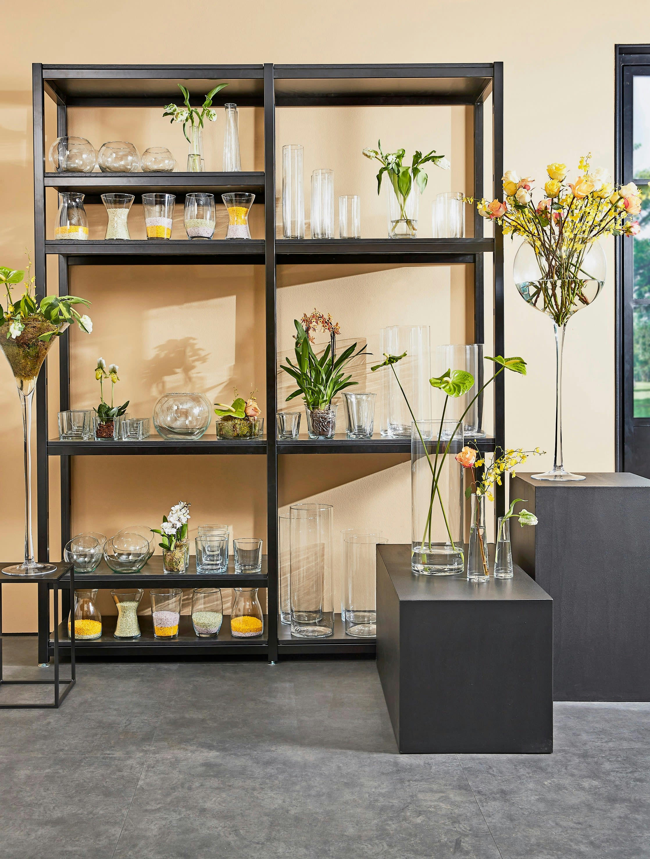 CARLY - Vase cylindre en verre H48