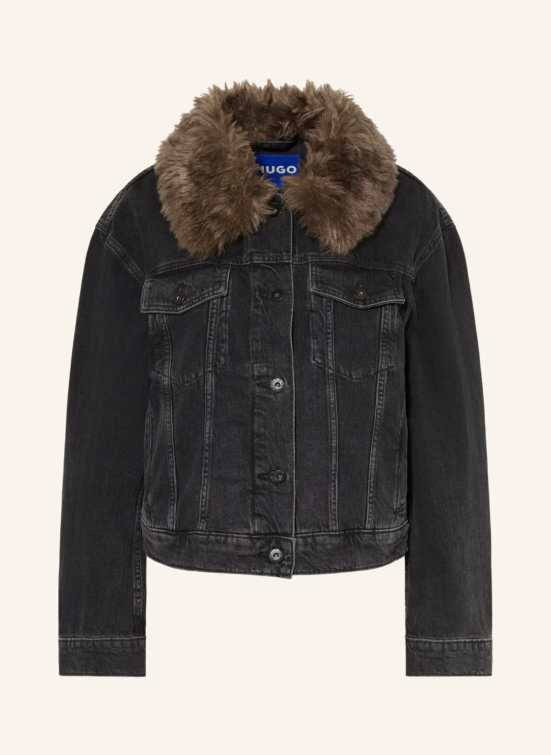 HUGO Jeansjacke GLAMIS mit abnehmbarem Kunstfell