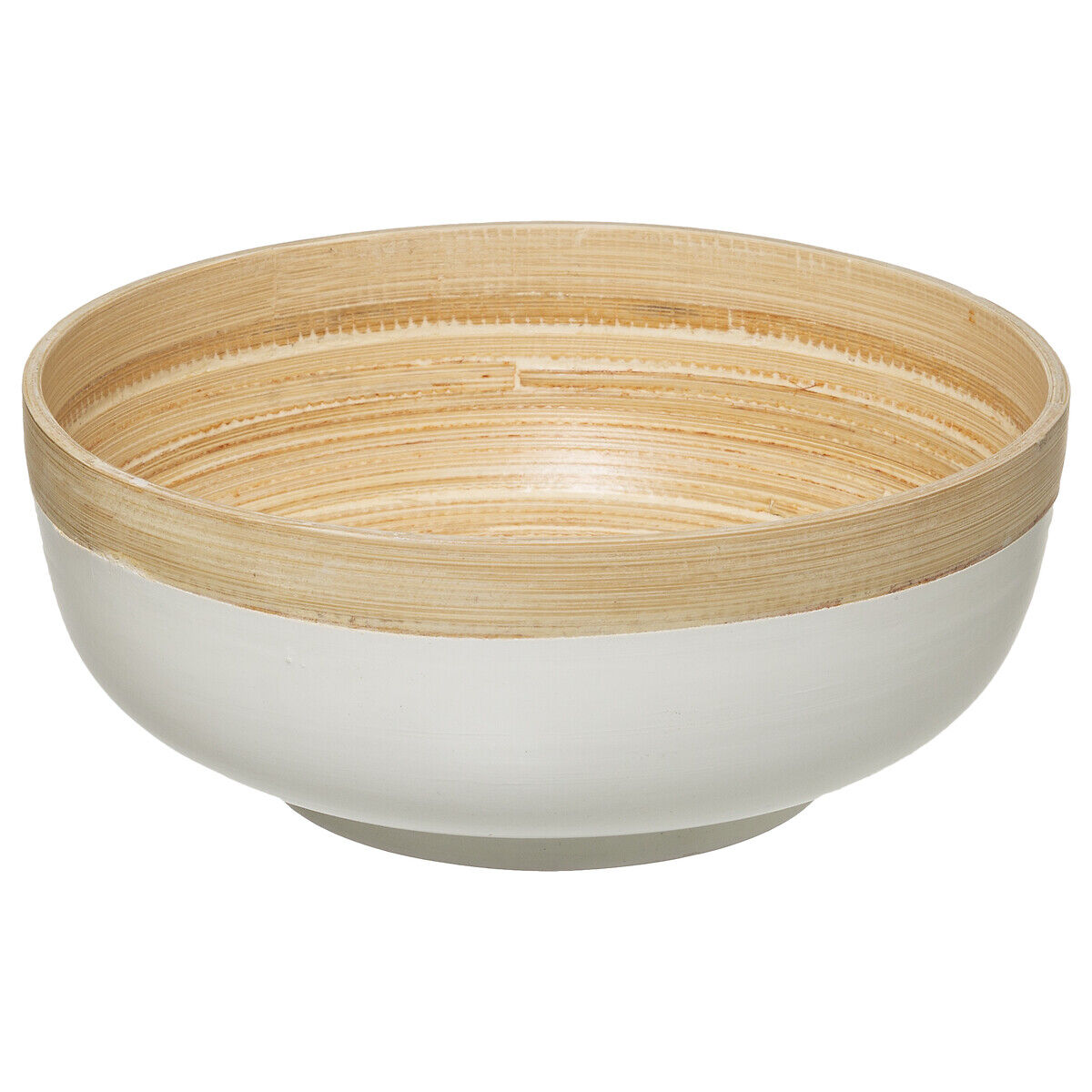 Saladeira MODERN branca em bambu 20cm