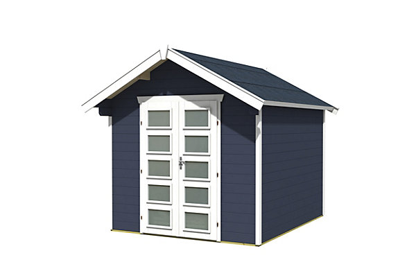 Abri de jardin SKAN HOLZ Hengelo 250x300cm, 28mm, traitement coloré gris ardoise