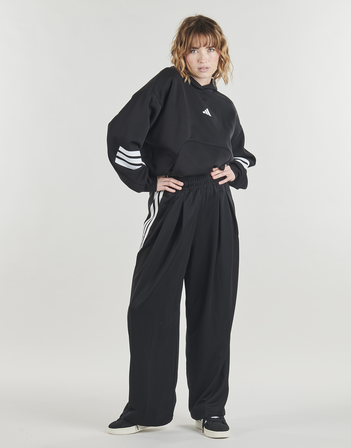 adidas - Tiro 3-Stripes Pleated Tracksuit Bottoms - Black / White