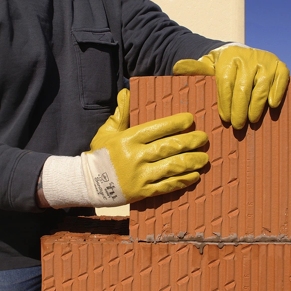 Handschuh »Montage«, gelb, Nitrilbeschichtet