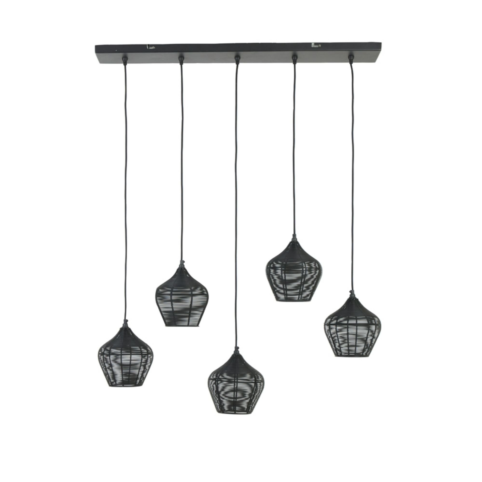 Light & Living hanglamp Alvaro - zwart - 100x20x122cm