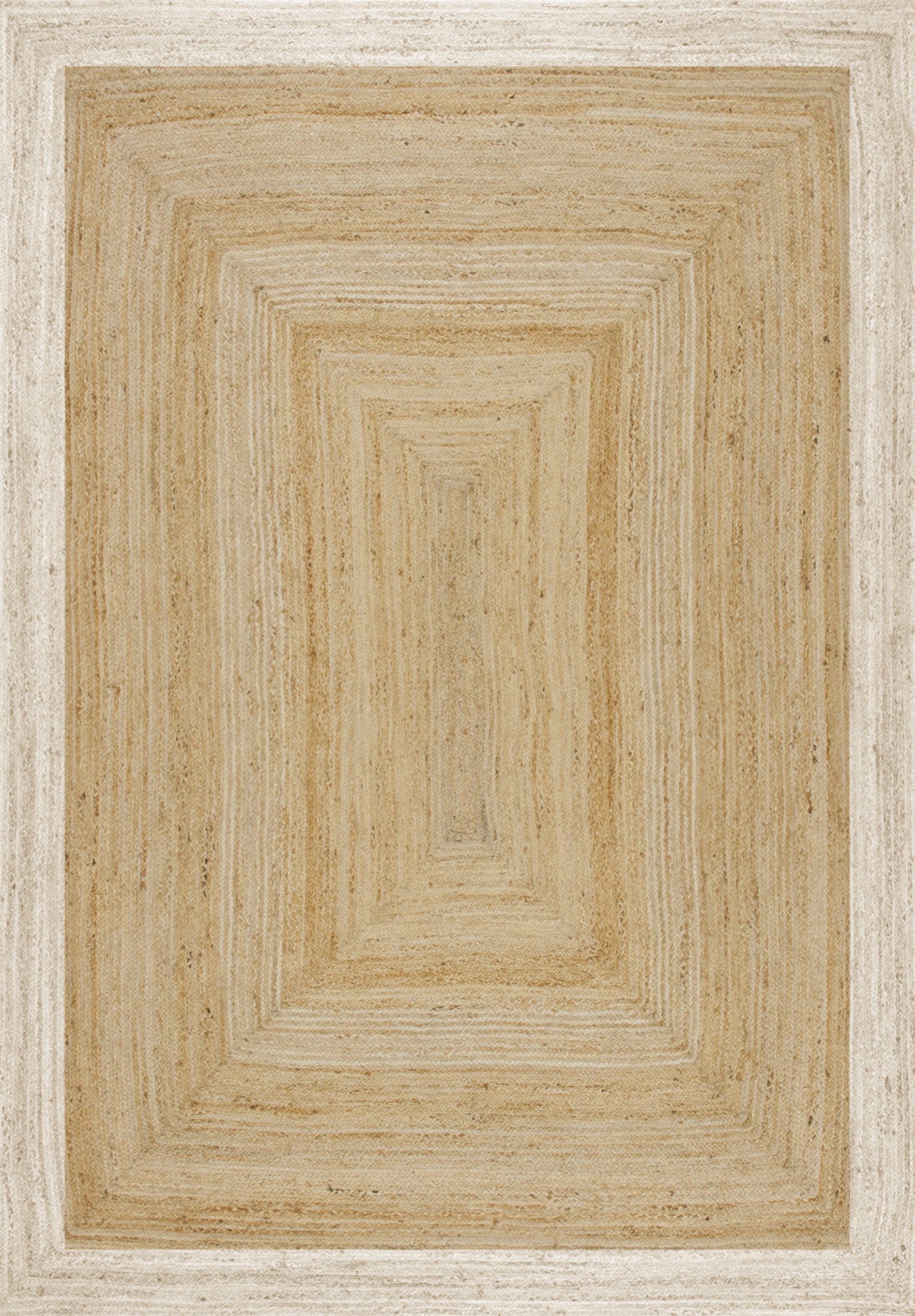 Mrcarpet jute vloerkleed - naturel/wit - 200 x 290 cm