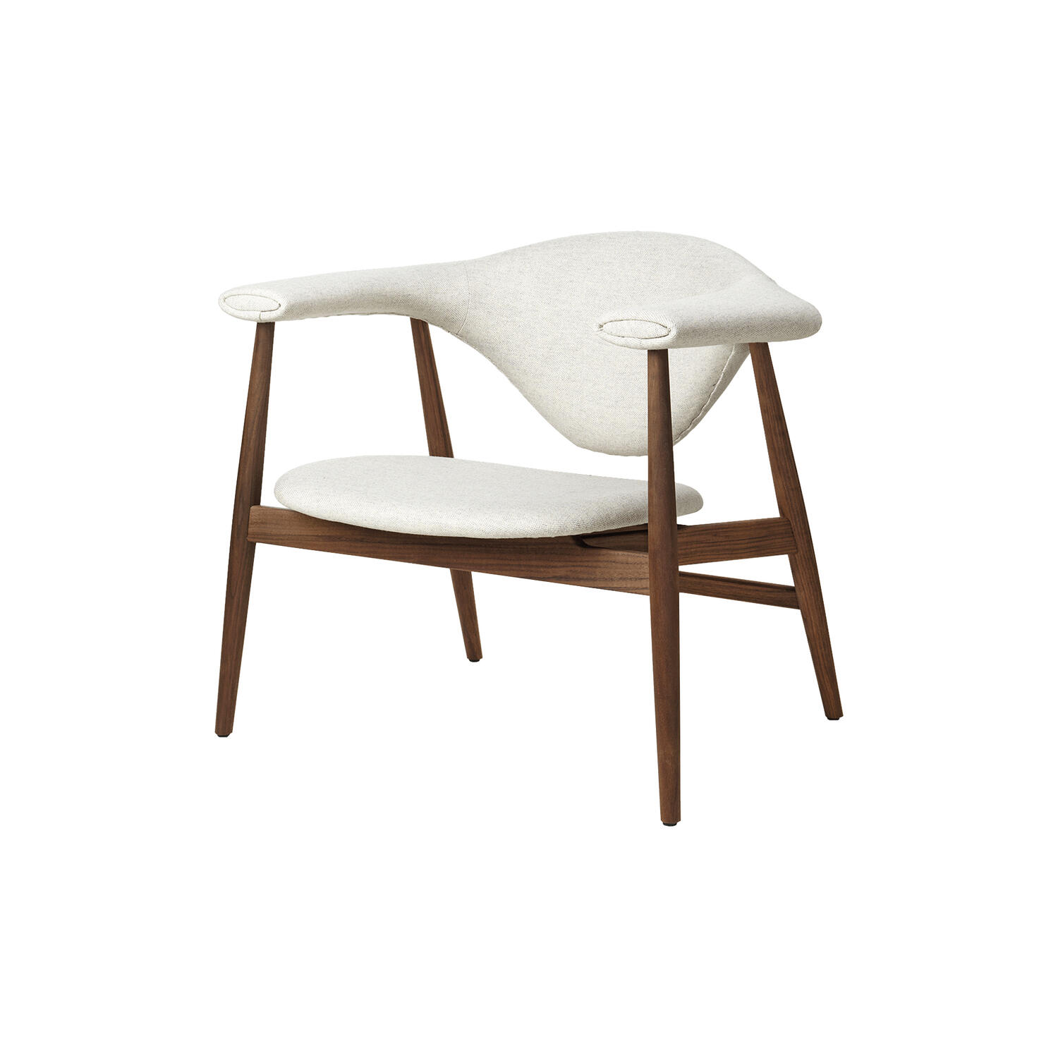 Masculo Lounge Chair, Plain 0026/oiled american walnut