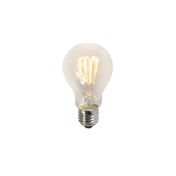 Lot de 3 ampoules LED à filament torsadé E27 A60 transparentes 3W 210lm 2200K