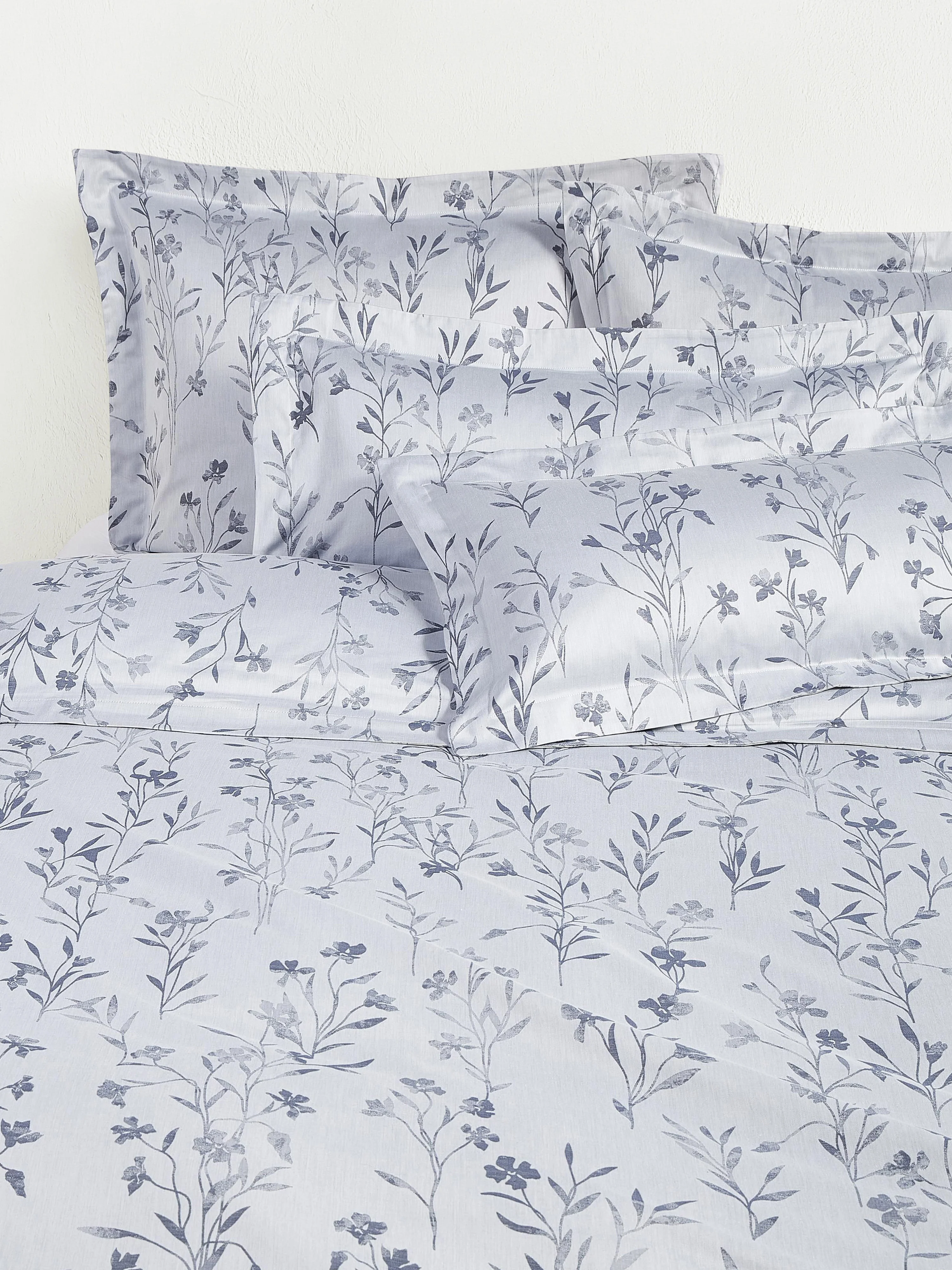 Baumwollsatin-Bettdeckenbezug Hurley mit Jacquard-Muster