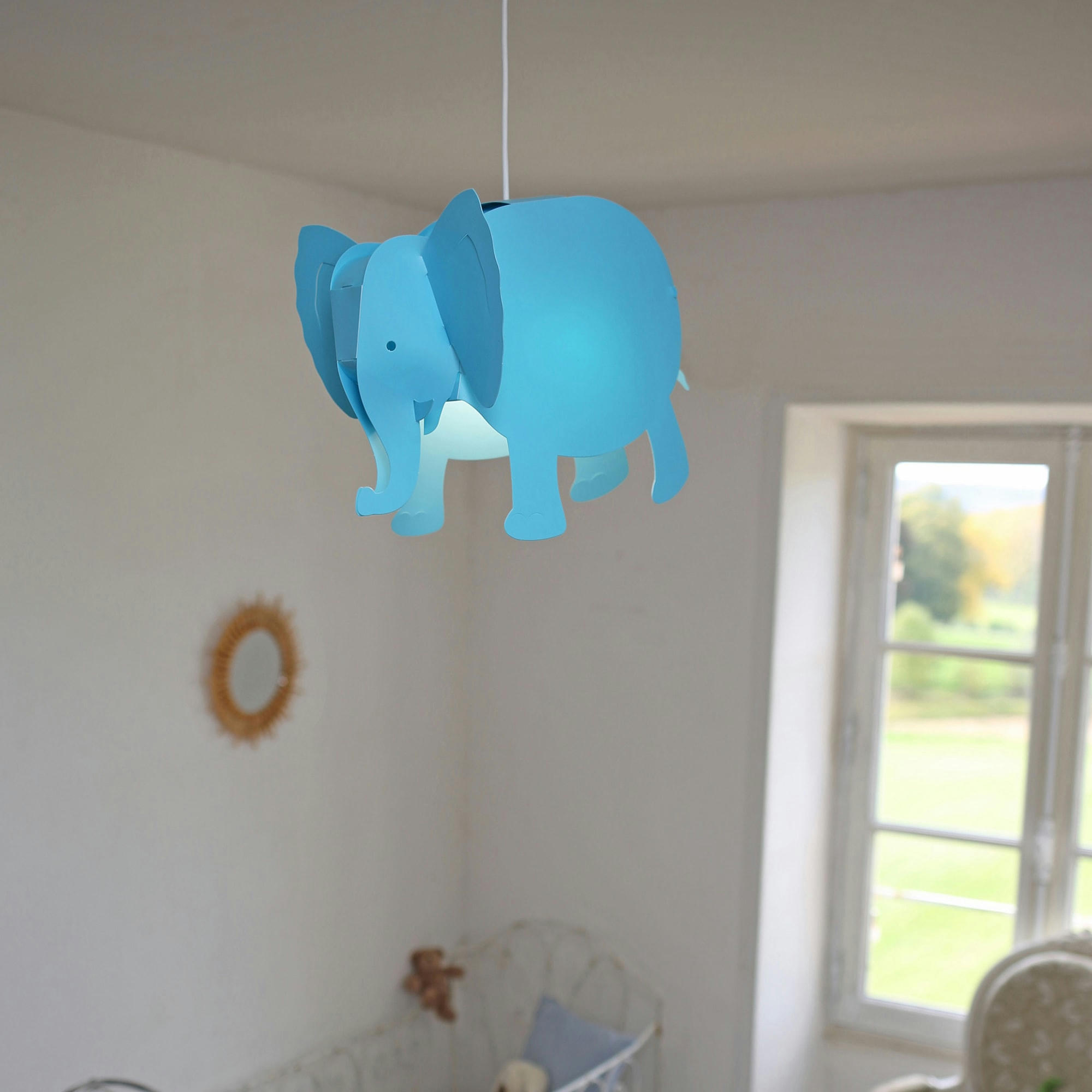 - Suspension enfants Éléphant Bleu 33cm