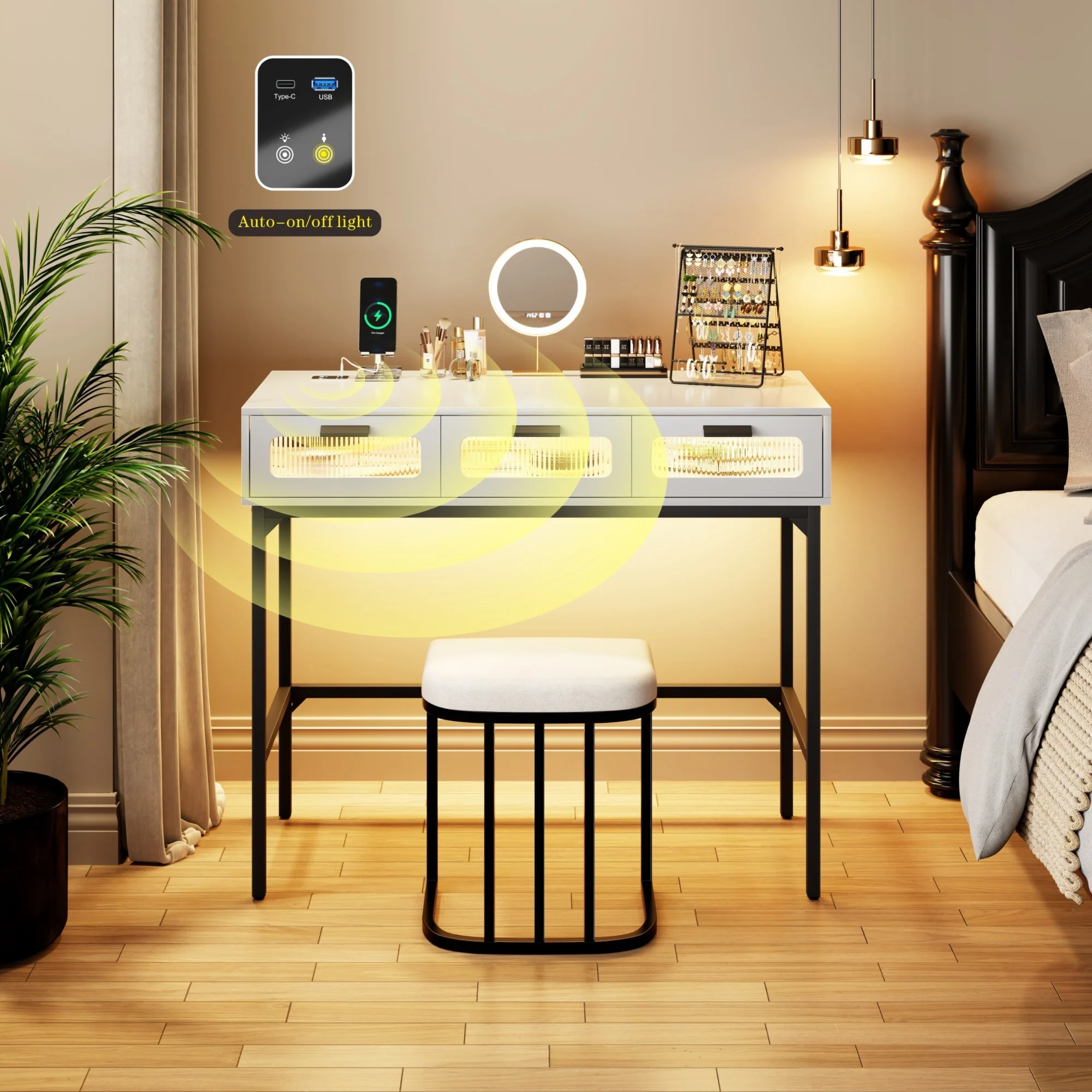 Makeup Vanity dresser table With Light