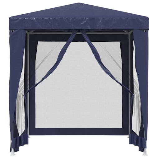 NNEVL Party Tent with 4 Mesh Sidewalls Blue 2x2 m HDPE